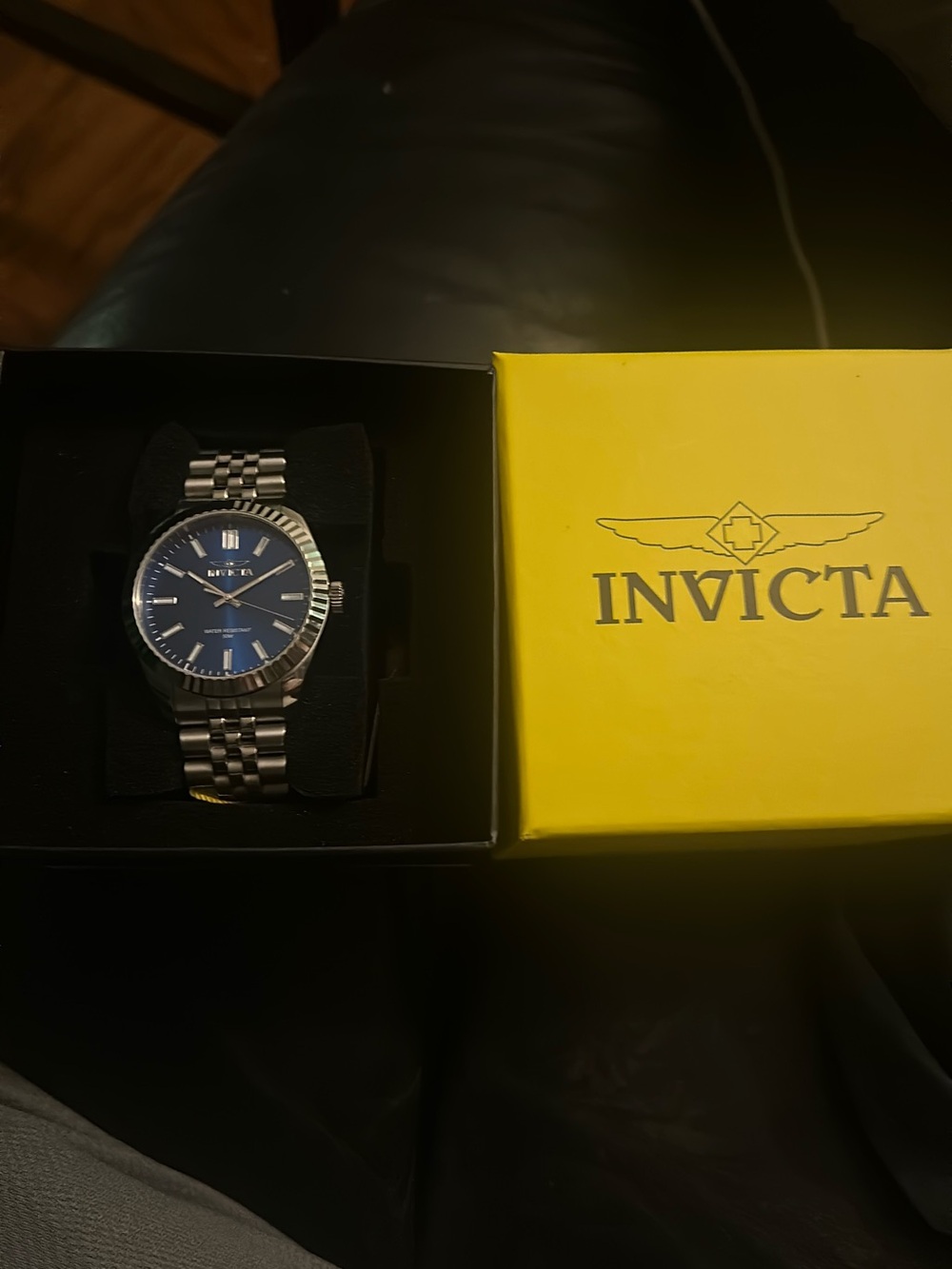Invicta Blue Dial Stainless Steel Bracelet Watch